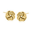 14kt Yellow Gold Love Knot Earrings 