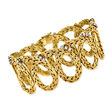 C. 1970 Vintage 1.35 ct. t.w. Diamond Spiral Bracelet in 18kt Yellow Gold