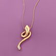 Italian 18kt Gold Over Sterling Free-Form Snake Necklace