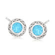 Andrea Candela &quot;Rioja&quot; 3.00 ct. t.w. Round Swiss Blue Topaz Earrings in Sterling Silver