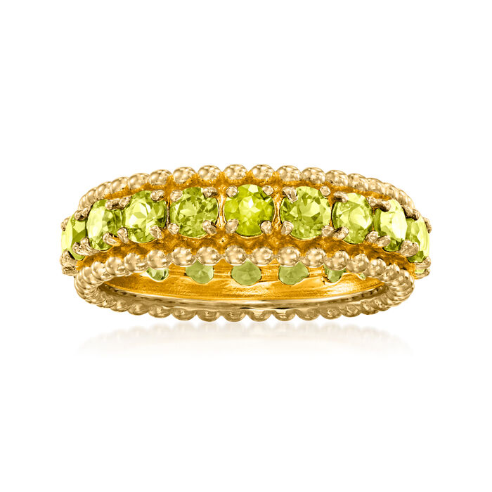 1.80 ct. t.w. Peridot Eternity Band in 18kt Gold Over Sterling