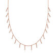 .89 ct. t.w. Diamond Drop Necklace in 14kt Rose Gold