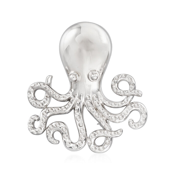 Sterling Silver Octopus Pin/Pendant