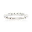 .25 ct. t.w. Diamond Five-Stone Wedding Band in 14kt White Gold