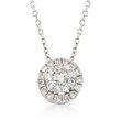 .25 ct. t.w. Diamond Halo Pendant Necklace in 14kt White Gold