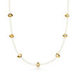 C. 1980 Vintage 2.2-4.5mm Cultured Pearl Necklace with 14kt Yellow Gold