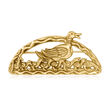 C. 1980 Vintage 14kt Yellow Gold Duck with Ducklings Pin