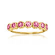 .40 ct. t.w. Bezel-Set Pink Tourmaline Ring in 14kt Yellow Gold