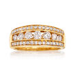 C. 1990 Vintage .80 ct. t.w. Channel-Set Diamond Ring in 14kt Yellow Gold