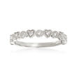 .25 ct. t.w. Diamond Heart and Circle Band in 14kt White Gold