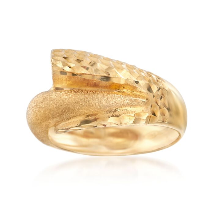 Italian 24kt Yellow Gold Over Sterling Silver Wrap Ring