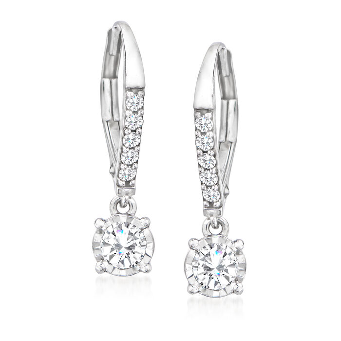 .50 ct. t.w. Diamond Drop Earrings in 14kt White Gold