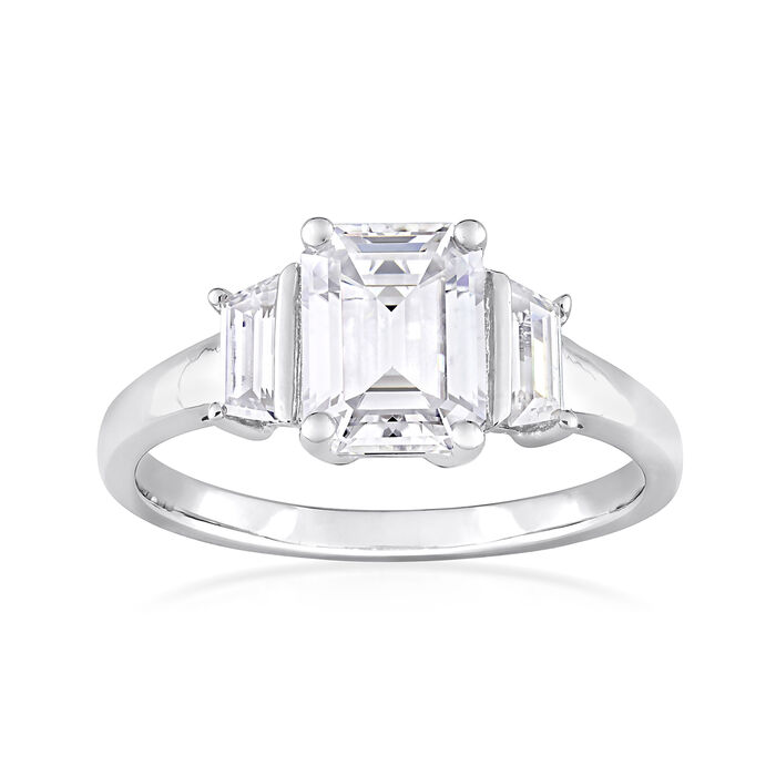 2.34 ct. t.w. Moissanite Three-Stone Ring in Sterling Silver