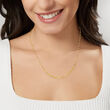Italian 10kt Yellow Gold Graduated Lumachina-Chain Necklace 18-inch