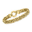 18kt Gold Over Sterling Medium Byzantine Bracelet