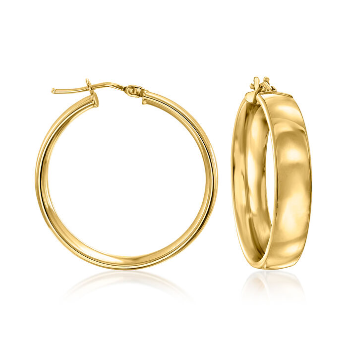 Italian 10kt Yellow Gold Hoop Earrings