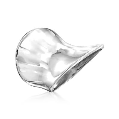 Italian Sterling Silver Asymmetrical Ring