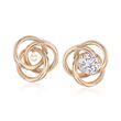 14kt Yellow Gold Love Knot Earring Jackets