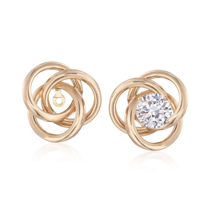 14kt Yellow Gold Love Knot Earring Jackets