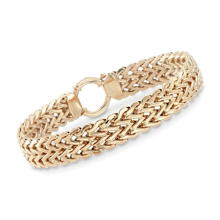 14kt Yellow Gold Wheat Chain Link Bracelet