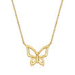14kt Yellow Gold Butterfly Necklace