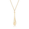 14kt Yellow Gold Teardrop Necklace