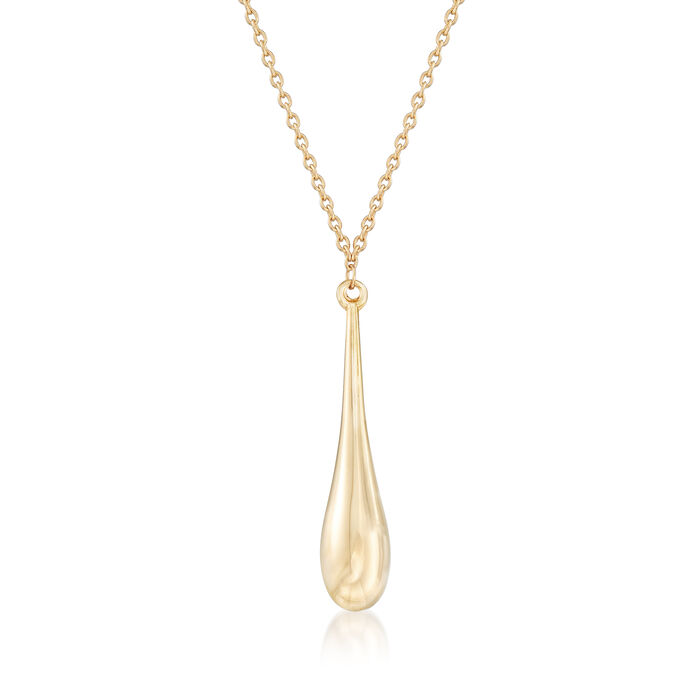 14kt Yellow Gold Teardrop Necklace