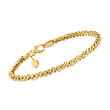 Gabriel Designs Men's 14kt Yellow Gold Wheat-Chain Necklace