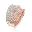 2.24 ct. t.w. Diamond Crossover Ring in 18kt Two-Tone Gold