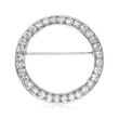 C. 1960 Vintage 2.00 ct. t.w. Diamond Eternity Circle Pin in 14kt White Gold