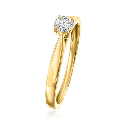 .25 Carat Lab-Grown Diamond Solitaire Ring in 18kt Gold Over Sterling