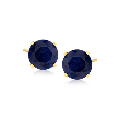 Sapphire Martini Stud Earrings in 14kt Yellow Gold #950135