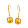 3.50 ct. t.w. Citrine Drop Earrings in 14kt Yellow Gold