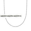 Italian 1.6mm Sterling Silver Adjustable Slider Singapore Chain Necklace in Black Rhodium