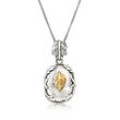 Sterling Silver with 14kt Yellow Gold Leaf Necklace