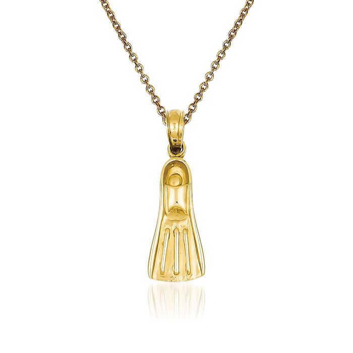 14kt Yellow Gold Flipper Pendant Necklace