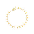 Italian 14kt Yellow Gold Circle-Station Anklet