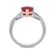 1.70 Carat Ruby and .23 ct. t.w. Diamond Infinity Heart Ring in 14kt Two-Tone Gold