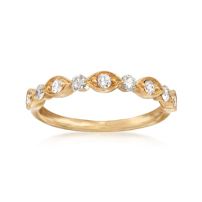 Henri Daussi .30 ct. t.w. Diamond Wedding Ring in 18kt Yellow Gold