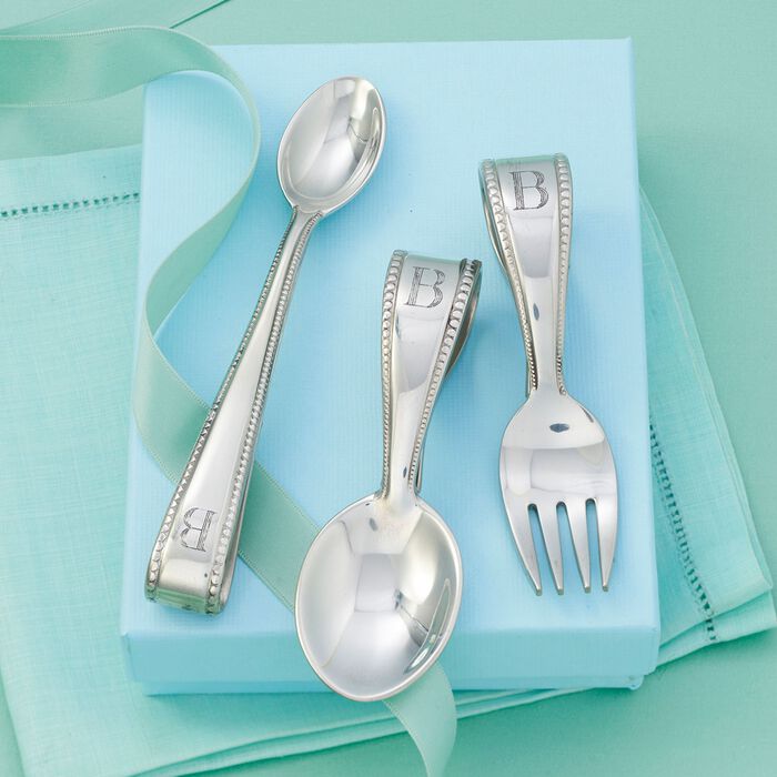 Reed & Barton Pewter Personalized Baby Flatware