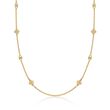 Judith Ripka 18kt Yellow Gold Celtic-Inspired Station Link Necklace With Diamond Accents in 18kt Yellow Gold