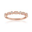 Henri Daussi .16 ct. t.w. Diamond Wedding Ring in 14kt Rose Gold