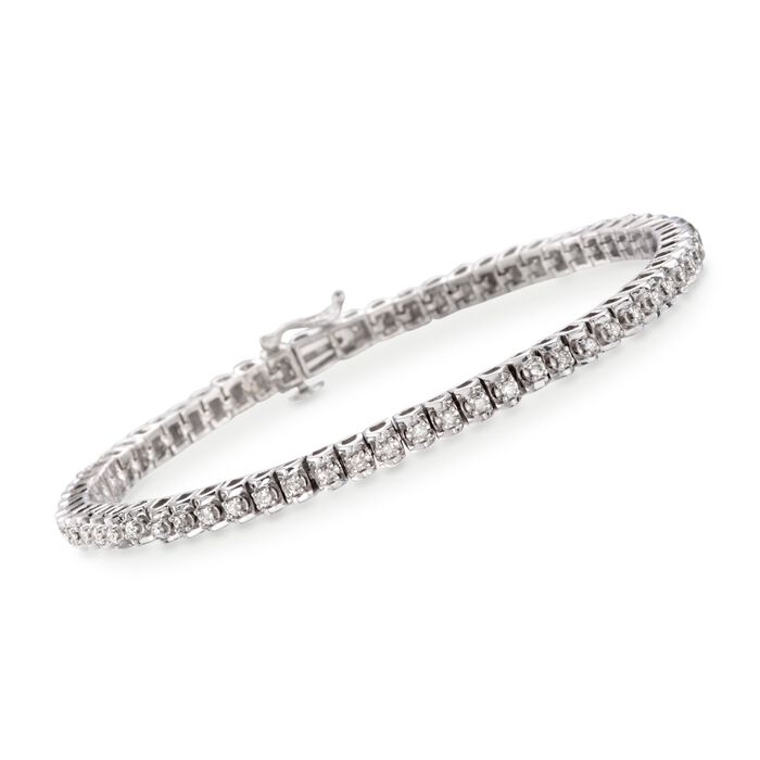 1.00 ct. t.w. Diamond Tennis Bracelet in Sterling Silver
