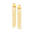 Italian 14kt Yellow Gold Multi-Strand Drop Earrings