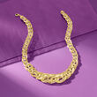 Italian 18kt Yellow Gold Interlocking-Link Necklace