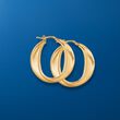 Italian 18kt Gold Over Sterling Silver Hoop Earrings