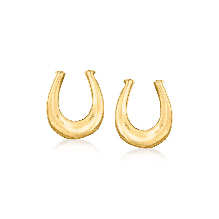 14kt Yellow Gold Horseshoe Stud Earrings