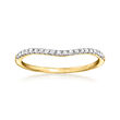 .10 ct. t.w. Diamond Wave Ring in 14kt Yellow Gold