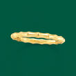 Italian Andiamo 14kt Yellow Gold Over Resin Bamboo-Style Bangle Bracelet