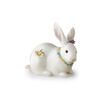 Lladro &quot;Attentive Bunny with Flowers&quot; Porcelain Figurine